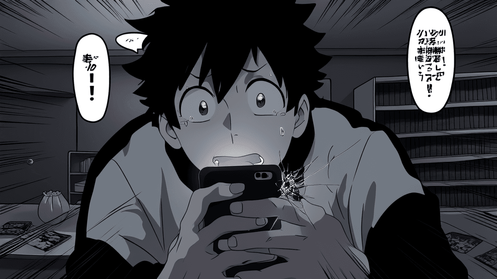 Scrolling chat messages full of angry emojis and insults