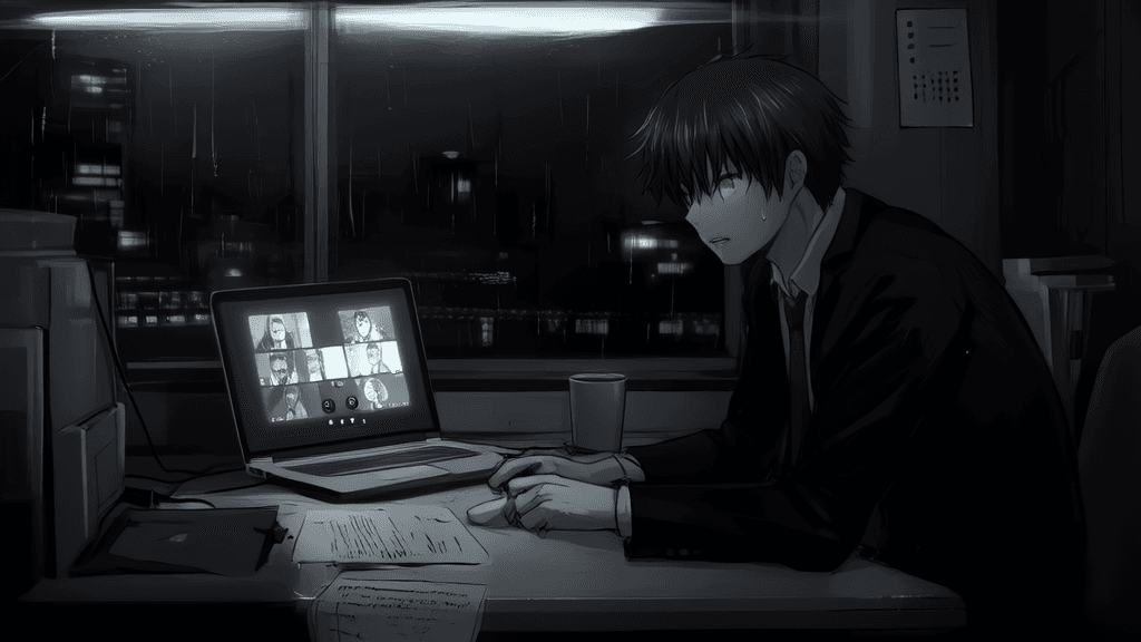 CZ on video call with team, making the hardest decision