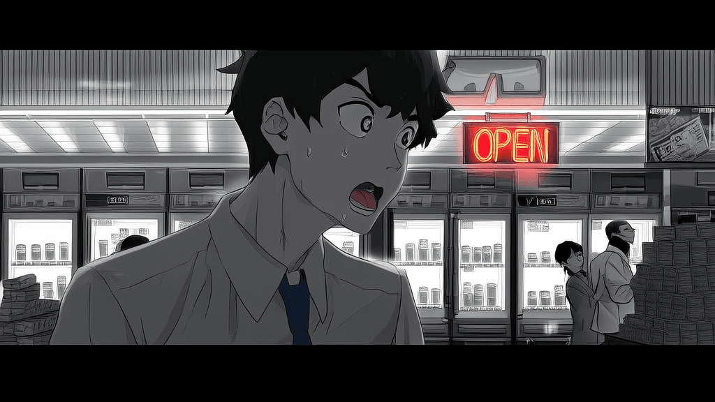 Young CZ struggling to speak at a counter